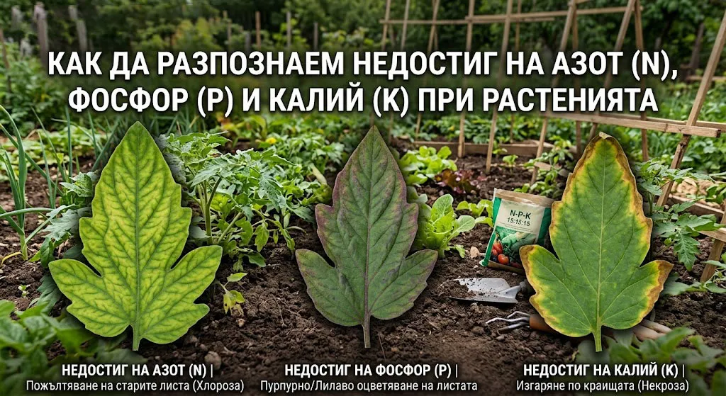 Как да разпознаем недостиг на азот, фосфор и калий при растенията